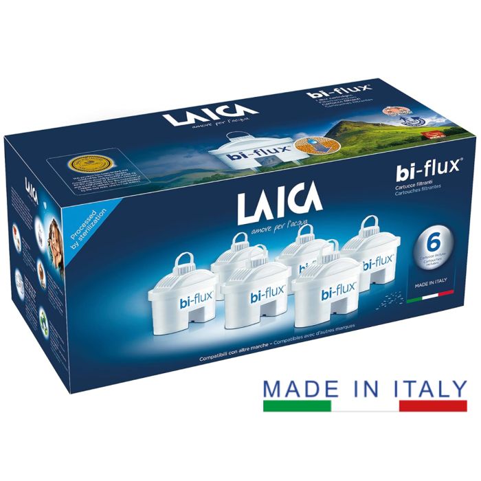 Laica F6M Univerzalni bi-flux filter kapacieta 150 L / 1 mesec filtrirane vode, pogodan je za LAICA bokale za filtriranje vode.