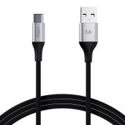 Allity AUC-01 USB-A na USB-C kabal 1,0 m 3A - Ojačano najlonsko pletenje i metalni konektori za prenos podataka i punjenje telefona