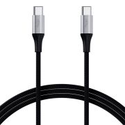 Allity AUC-01 USB-C na USB-C Kabal 2m 100W - Ojačano najlonsko pletenje i metalni konektori za prenos podataka i punjenje telefona