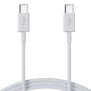 Allity AUC-03 USB-C na USB-C Kabal 2m 100W beli - Izdržljiv i  otporan koji se ne mrsi, sa metalnim konektorima,  za prenos podataka i punjenje uređaja