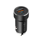 Forever CC-06 PD QC (USB-A- USB-C) 20W Auto punjač crni