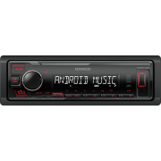 Kenwood KMM-105RY Auto radio snage 4x 45 W sa AUX I USB ulazom (iOS i Android kompatibilan) i zelenim osvetljenjem tastera.