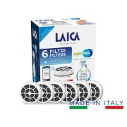 Laica FD06A Fast disk filter. Zamanski filter sa aktivnim ugljem za boce za filtriranje, sa 6 filtera u pakovanju imate do 720 litara prečišćene vode .