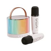 Maxlife MXKS-200 Bluetooth karaoke zvučnik beli snage 5W sa 3 mikrofona. Odlična zabava za mlađe ali i starije članove porodice.