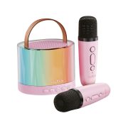 Maxlife MXKS-200 Bluetooth karaoke zvučnik roze snage 5W sa 3 mikrofona. Odlična zabava za mlađe ali i starije članove porodice.