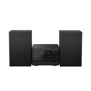 Panasonic SC-PM272EG-K Mikro linija sa LCD displejem, snage 20W sa DAB+ i FM radiom , Bluetooth®, USB i  CD, CD-R/-RW kompatibilnim plejerom. 