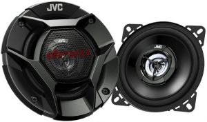 JVC CS-DR420 Auto zvučnici 2-sistemski koaksijalni zvučnici, maksimalne ulazne snage 210W,  nominalne snage 35w RMS, veličine 10cm.