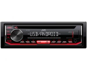 JVC KD-T402 Auto radio snage 4 x 50 W sa CD risiverom i USB/AUX ulazom i veliki LCD ekran koji se lako čita i jasno orikazuje sve informacije.