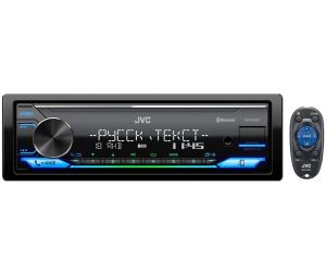 JVC KD-X375BT Auto radio sa daljinskim upravljačem, snage 4x 45 W, LCD ekranom, AUX I USB ulazom i promenjivom bojom osvetljenja tastera.  