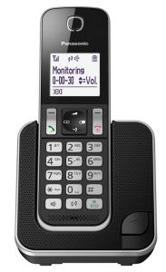 Panasonic KX-TGD310FXB Bežični telefon sa ekranom od 1,8 inča sa grafičkim prikazom, Caller ID, spikerfonom, alarmom, satom itd.
