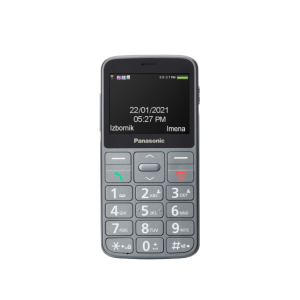 Panasonic KX-TU160EXG Mobilni telefon za starije, sa SOS tasterom, 2,4-inčni ekranom za lako čitanje, velikim osvetljenim tasterima za lako rukovanje