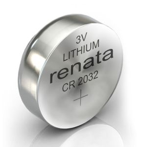 Renata CR2032 litijumska baterija napona od 3 V, koriste se za različite primene u sve većem broju prenosivih uređaja i nudi izvrsnu pouzdanost.