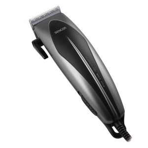 Sencor SHP 320SL Trimer za kosu sa sečivom od nerđajućeg čelika i 4 dodatka za češljanje (od 3, 6, 9 i 12 mm).