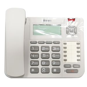 Uniden CE8402W Žični Telefon sa velikim LCD alfanumeričkim displejom i velikim tasterima za lakse biranje brojeva, pogodan za dom, kancelariju i sl.