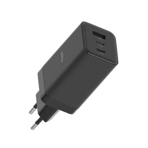 Allity ATC-01-65WACC GaN PD QC (2x USB-C 1 USB-A) 65W Punjač Crni