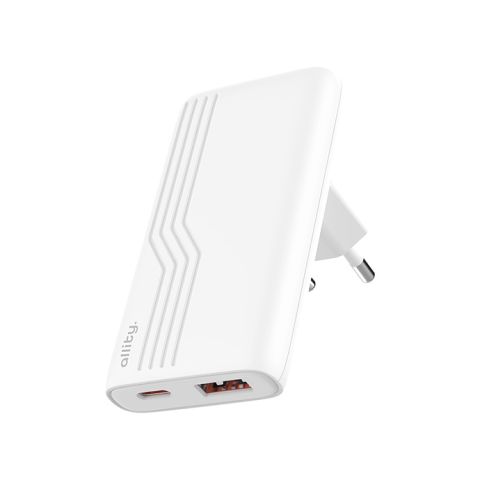 Allity ATC-02-65WAC GaN PD QC (USB-C-USB-A ) 65W Punjač beli