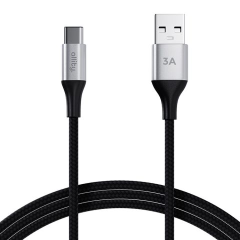 Allity AUC-01 USB-A na USB-C kabal 1,0 m 3A - Ojačano najlonsko pletenje i metalni konektori za prenos podataka i punjenje telefona
