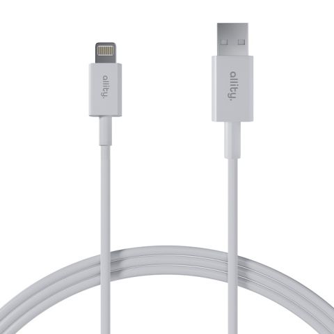 Allity AUC-03 USB-C - Lightning Kabal 1.0 m 2,4A - Ostvarite maksimalnu snagu punjenja za svoj iPhone. Izuzetno izdržljiv kabal u beloj boji