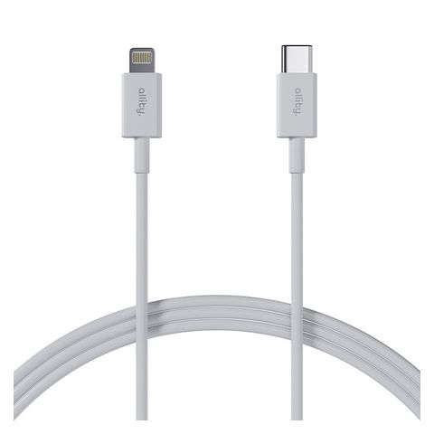 Allity AUC-03 USB-C - Lightning Kabal 1.0 m 27W - Ostvarite maksimalnu snagu punjenja za svoj iPhone. Izuzetno izdržljiv kabal u beloj boji