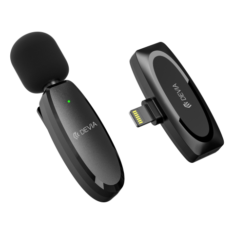 Devia mikrofon za smartphone Kintone Lightning wireless 2u1 mogućava snimanje zvuka visokg kvalieta tokom snimanja videa, streaminga ili video poziva.