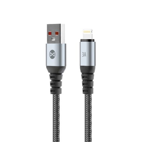 Forever Braix (USB- Lightning) 1m 3A Kabal crni