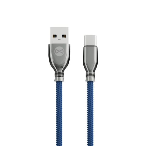 Forever Tornado (USB- C) 1m 3A Kabal plavi
