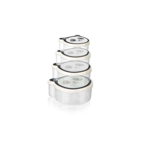 Heinner HR-QL-BS4B Set činija - 4 plastične činije sa pokopcem kapciteta: 100 ml, 250 ml, 350 ml, 500 ml, izrađene od kvalitetene plastike