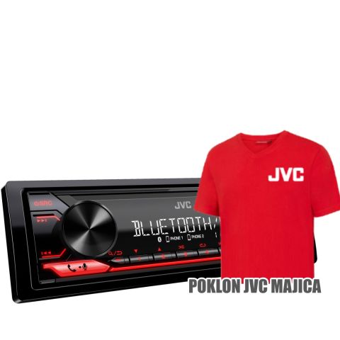 JVC KD-X282BT Auto radio snage 4 x 50W , Bluetooth tehnologijom povezivanja i AUX i USB ulazom preko koga možete puniti vaš mobilni telefon.