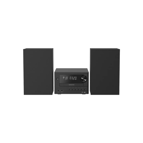 Kenwood M-450DAB Mini linija brilijantan kolor displej, moćno pojačalo i funkcije kao što su CD plejer, USB, DAB+ i Bluetooth Audio Streaming.