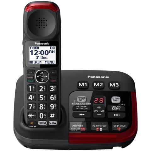 Panasonic KX-TGM420EXB Bežični telefon sa sekretaricom ekranom od 1.8 inča, Identifikacijom poziva i tasterom za blokiranje neželjenih poziva. 