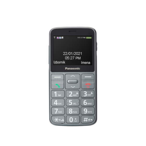 Panasonic KX-TU160EXG Mobilni telefon za starije, sa SOS tasterom, 2,4-inčni ekranom za lako čitanje, velikim osvetljenim tasterima za lako rukovanje