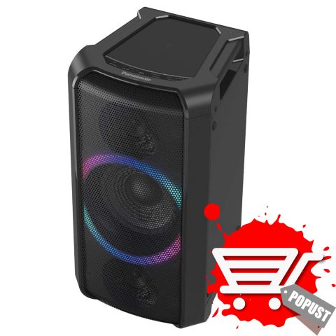 Panasonic SC-TMAX5EG-K Bluetooth zvučnik snage (RMS): 150 W pruža moćno dubok bas i odsečne ritmove i svaku lokaciju pretvora u plesni podijum.