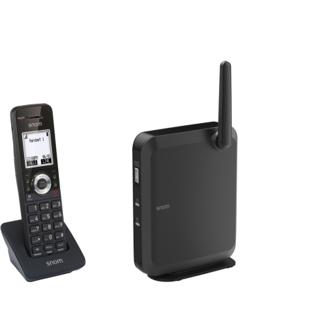 Snom M110 SCE DECT Paket koji se sastoji od Snom M100 SC bazne stanica i  M10 SCE slušalice.  Savršeno rešenje za sektor malih i srednjih preduzeća. 