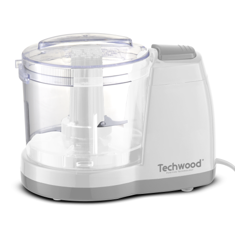 Techwood THA-150 Seckalica kapaciteta 375ml, snage 150W sa sečivima od nerđajućeg čelika, nezamenljiv je uređaj svake kuhinje.