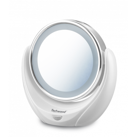 Techwood TML-2674 Ogledalo za sminkanje sa Led kružnim osvetljenjem može uveličati odraz i do 5 puta, rotira se za 360 stepeni.