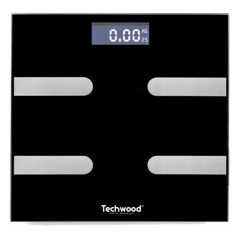 Techwood TPP-946C Smart telesna vaga za merenje težine, telesna masnoće, mišićna mase, visceralna masnoće, koštana mase, telesna vode...