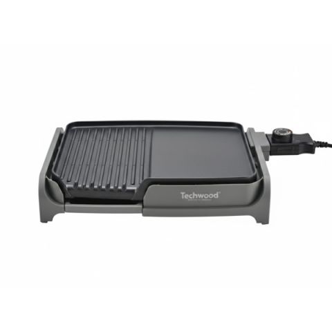 Techwood TTG-3326 Gril roštilj snage 1600W sa površinom za pečenje 33 x 26 cm sa nelepljivim premazom. Idealno za roštiljanje ribe i mesa