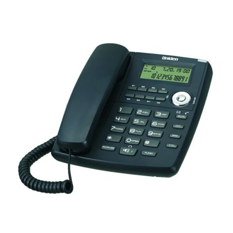 Uniden AS7401B Žični telefon sa identifkaciojom poziva, redial i flash funkcijama, praktičan, lako se koristi i ne zauzima puno prostora.