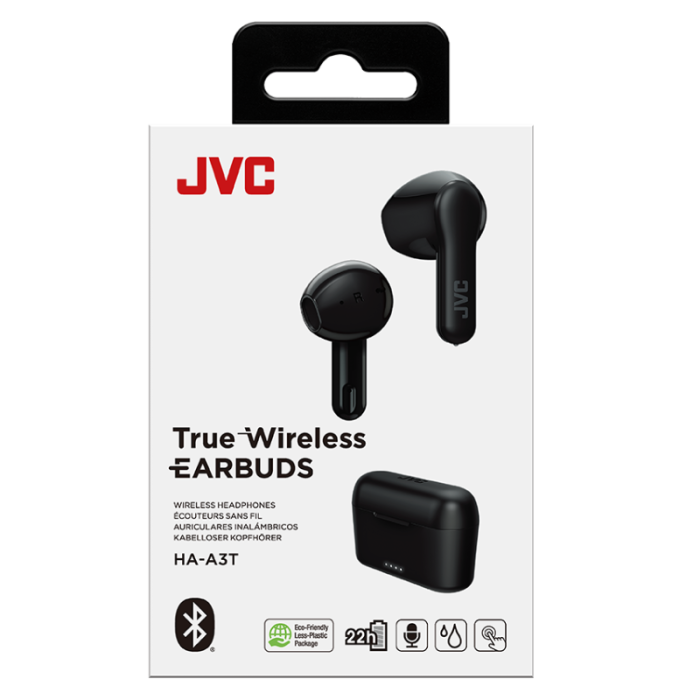 JVC HA-A3T-BU Slušlice, sa baterijom koja vam obezbeđuje i do 22 sata slušanje omiljene muzike ili razgovora. Tvoj svet, tvoja muzika.