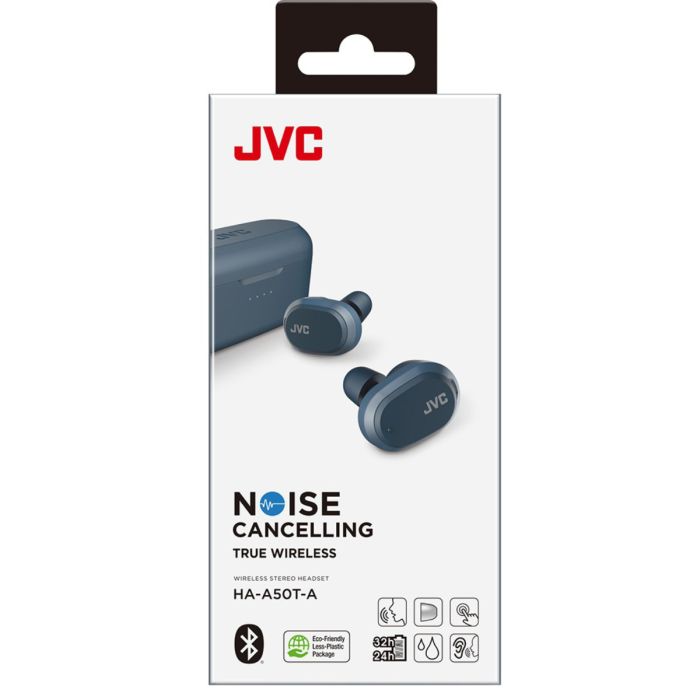 JVC HA-A50TAU Bluetooth slušalice sa tehnologijom aktivnog smanjenja buke koje vam omogućavaju i do 32 sata sllušanja omiljene muzike. 