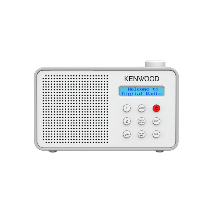 Kenwood CR-M25DAB-W Radio plejer sa DAB+ i FM Tjunerom, bluetooth-om, funkcijom alarma, integrisanom punjivom baterija od 2000 mAh.