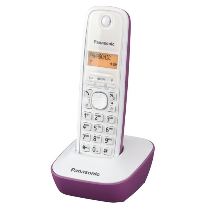 Panasonic KX-TG1611FXF Bežični telefon sa osvetljenim displejem i površinom otpornom na otiske prstiju, identifikacijom poziva, memorija 50 brojeva, redial. 