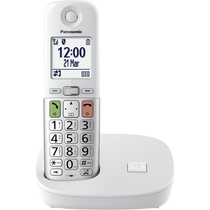 Panasonic KX-TGU410EXW Bežični telefon sa ekranom od 2,1 inča (5,3 cm), Identifikacijom poziva i tasterom za blokiranje neželjenih poziva. 