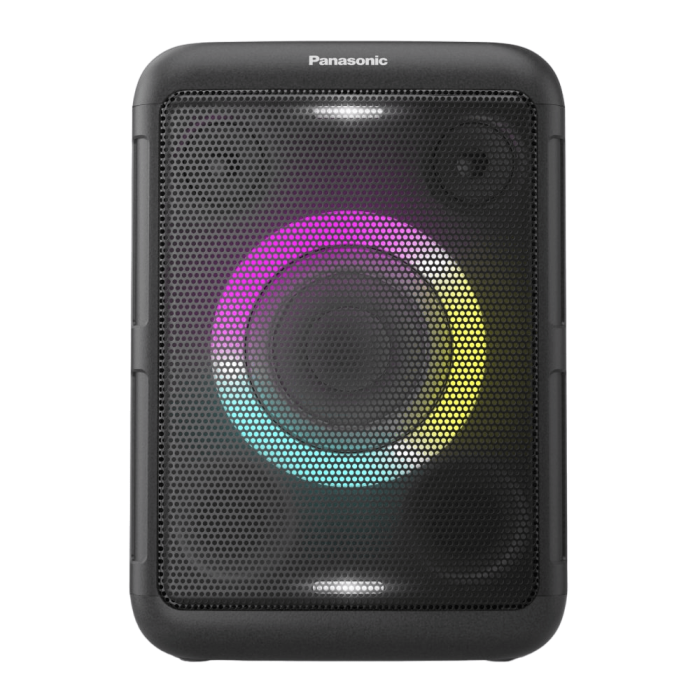 Panasonic SC-BMAX5E-K Partybox Bluetooth zvučnik snage (RMS): 75 W pruža moćno dubok bas i odsečne ritmove i svaku lokaciju pretvora u plesni podijum.