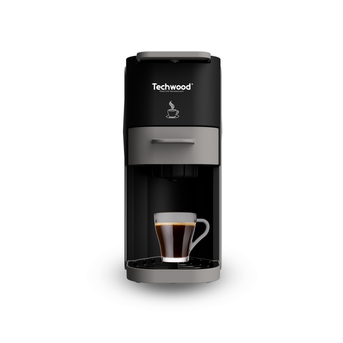 Techwood TCA-026N Espresso aparat, snage 1350W, kopatibilan sa Nespresso i Dolce Gusto kapsulama - Okusi fantastičnu aromu Techwood TCA-026N Espresso aparat, snage 1350W, kopatibilan sa Nespresso i Dolce Gusto kapsulama - Okusi fantastičnu aromu