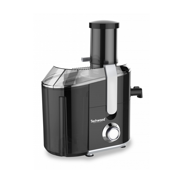 Techwood TCF-1808 Sokovnik 800W za automatsko odvajanje pulpe sa posebnom posudom za pulpu i posudom za sok. Započnite jutro zdravim napitkom
