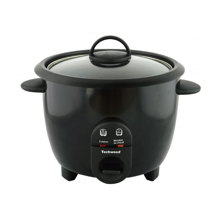 Techwood TCR-106 Aparat za kuvanje pirinča kapaciteta 1 litar - Uklonjiva posuda sa nelepljivim premazom i staklenim poklopcem. 