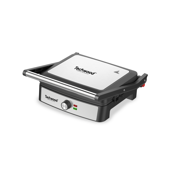 Techwood TGD-090 Gril toster snage 2200 W sa pločama sa nelepljivim premazom i tasterom za kotrolu temperature. Napravite savršen obrok za društvo. 
