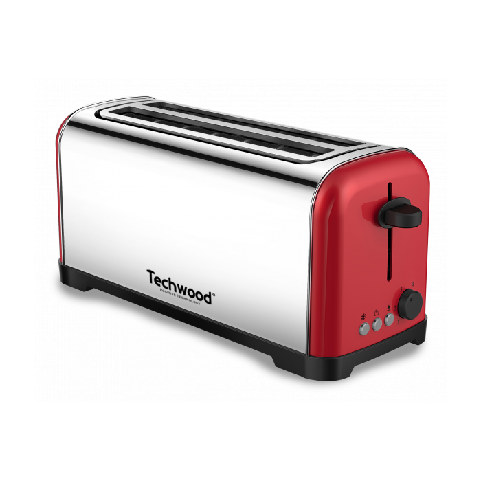Techwood TGPI-4025 Toster snage 1400 W 2 dugačka, široka otvora za hleb ili baget pogodan za pečenje i tankih i debelih parčića. Techwood TGPI-4025 Toster snage 1400 W 2 dugačka, široka otvora za hleb ili baget pogodan za pečenje i tankih i debelih parčića.