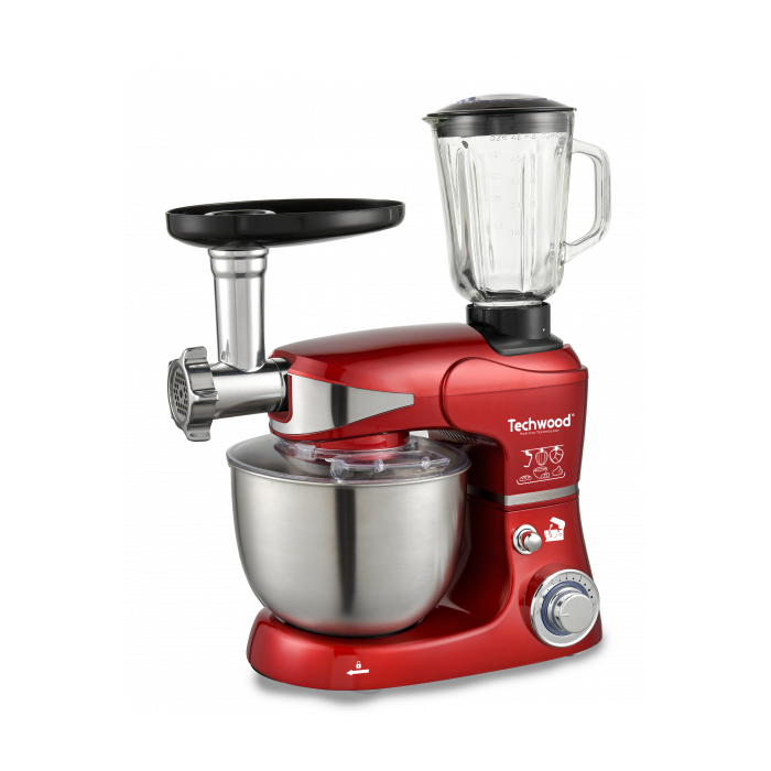 Techwood TRO-5065 Robot mikser 5 u 1 snage 1000W - Mikser sa posudom od nerđajućeg čelika ,mlin za meso blender za voće i povrće, sokovnik... Techwood TRO-5065 Robot mikser 5 u 1 snage 1000W - Mikser sa posudom od nerđajućeg čelika ,mlin za meso blender za voće i povrće, sokovnik...